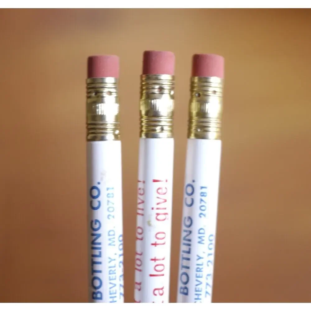 Set of 3 Vintage Pepsi Cola Bottling Company Cheverly MD Unused Pencils